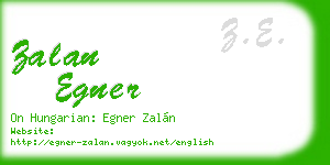 zalan egner business card